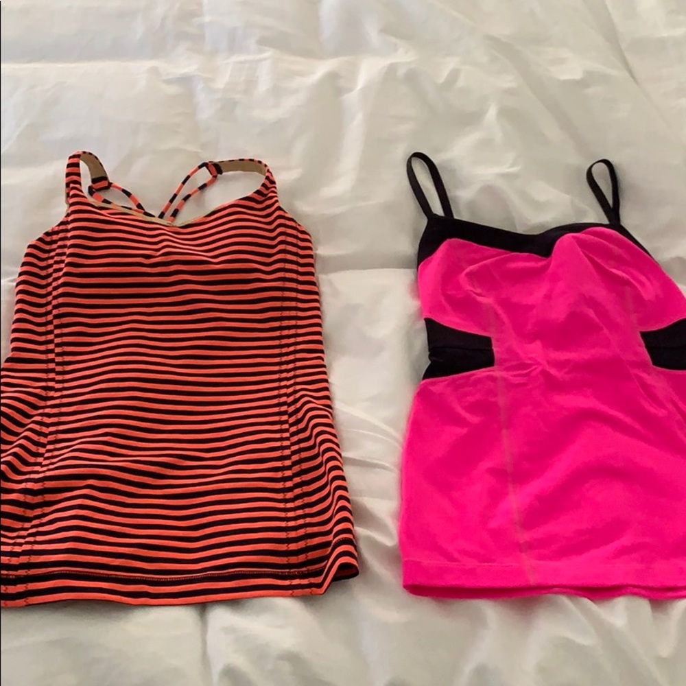 Lululemon tanktops 2 for the price of one! Size 4